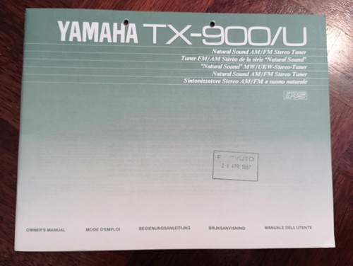 Manuale istruzioni yamaha - istruzioni,