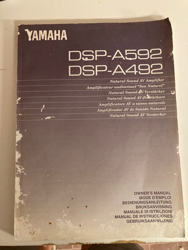Yamaha dsp a592 - a592, libretto
